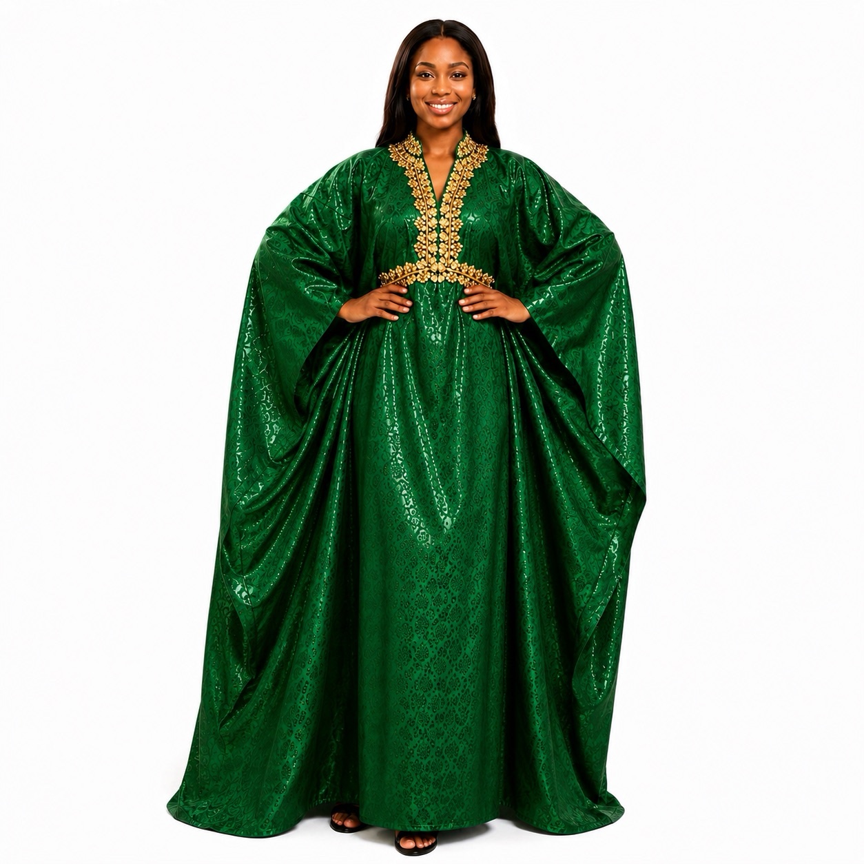 Bazin Royal Vert Perlé