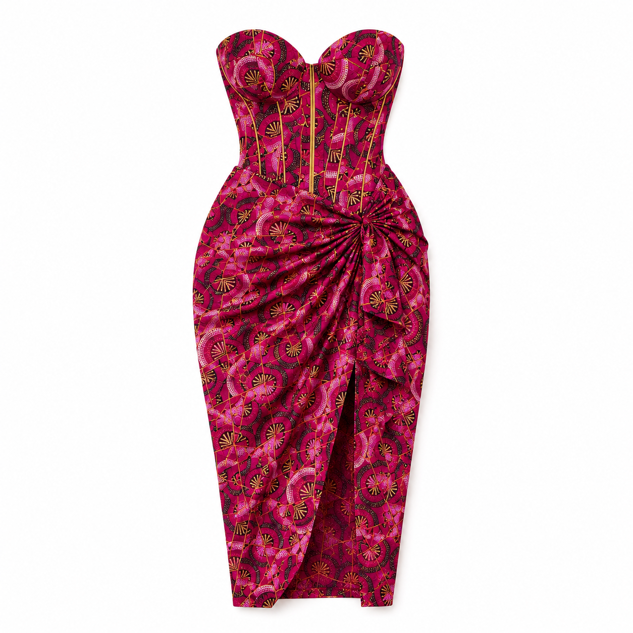 ROBE CORSÉE FUSCHIA