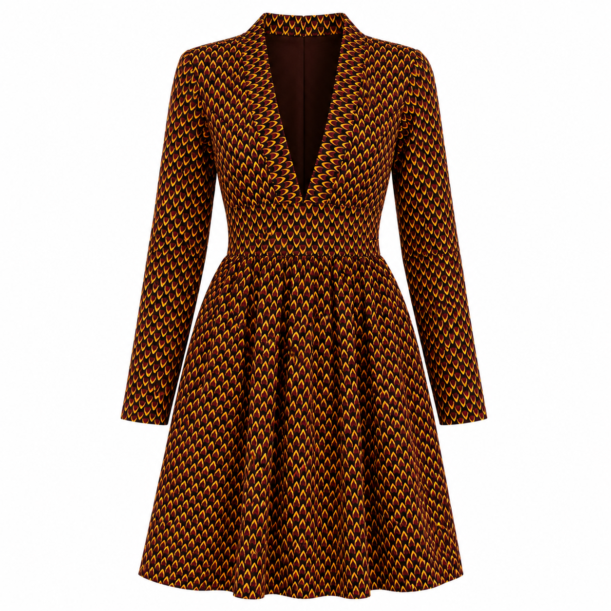 ROBE VESTE EN WAX IMPRIMÉ BANGA NUT