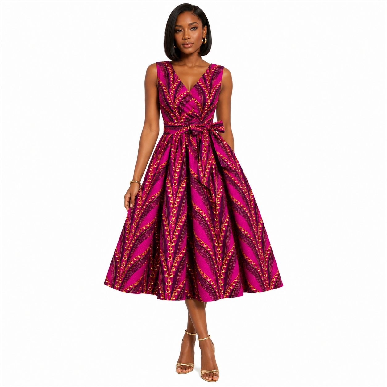 ROBE WAX PRINCESSE FUCHSIA