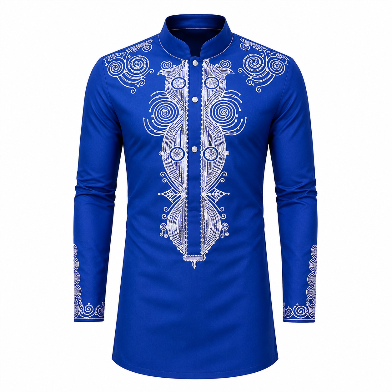 TUNIQUE DASHIKI BLEU ROI & BRODÉE