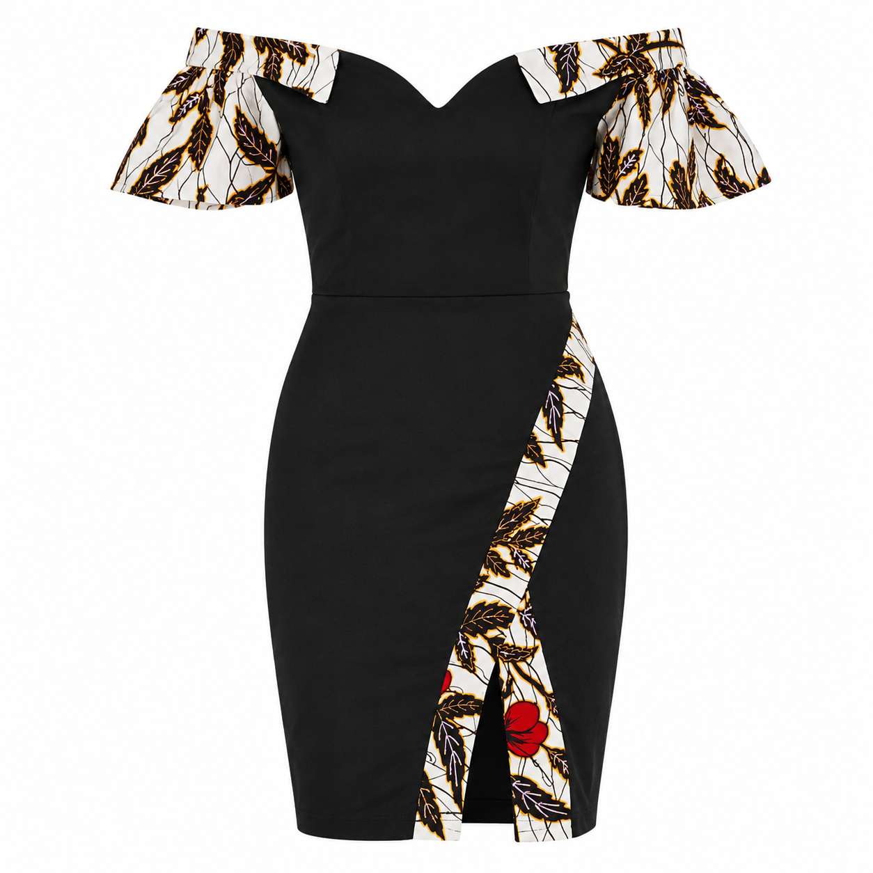 ROBE COURTE BI MATIÈRE EN WAX