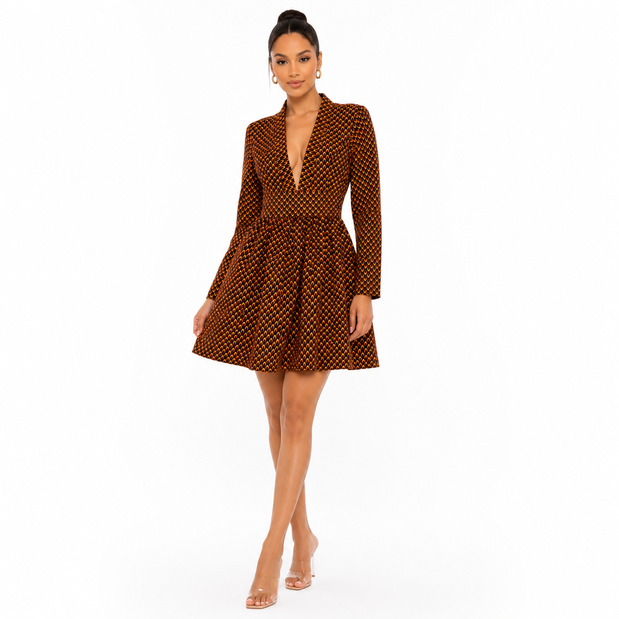 ROBE VESTE EN WAX IMPRIMÉ BANGA NUT