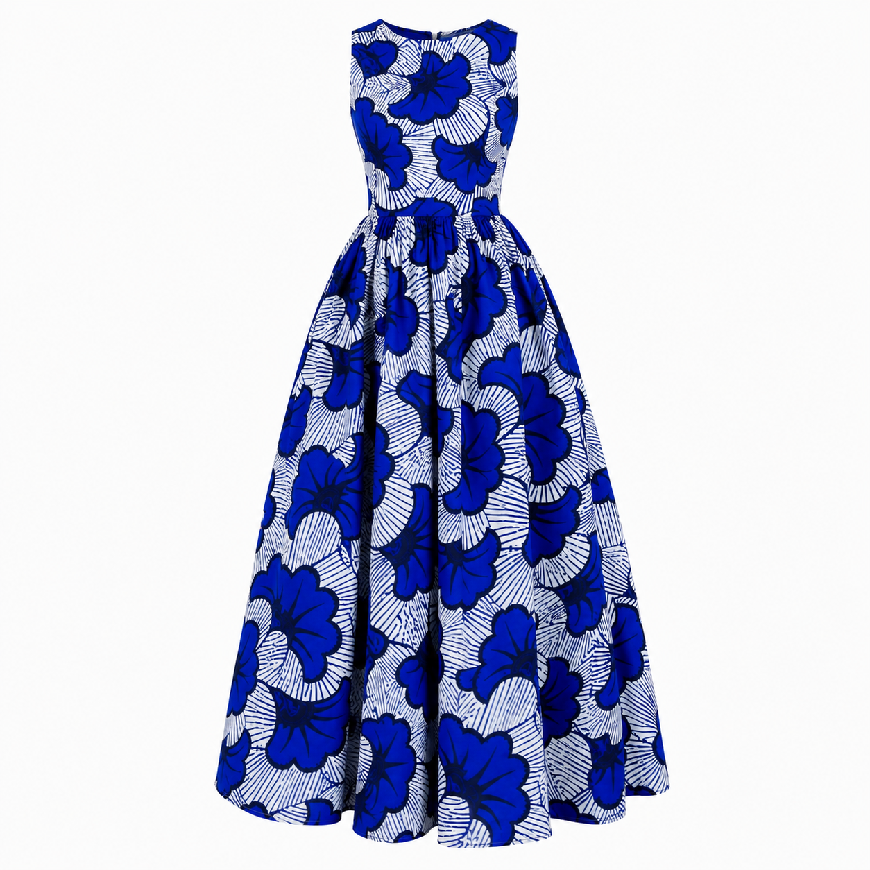ROBE LONGUE FLEUR DE MARIAGE BLEU ROYAL