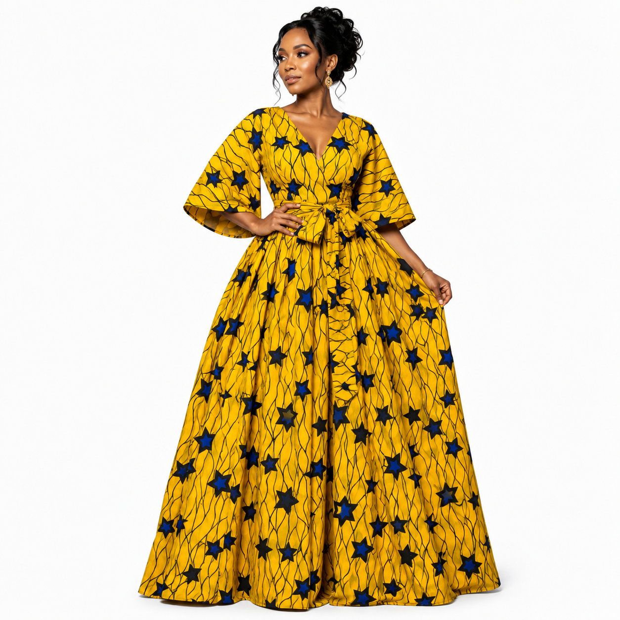 ROBE IMPÉRIALE JAUNE ÉTOILÉE
